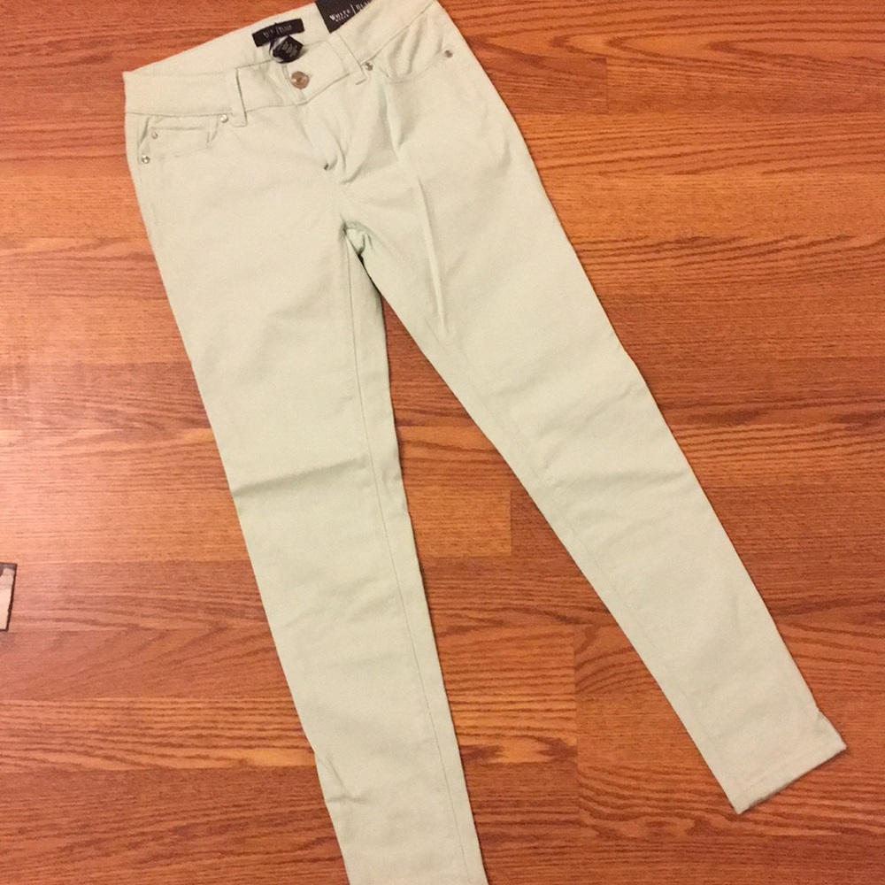White House Black Market mint green jeans